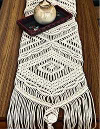  Unique  Cotton Table  Runner - Free Size, Cream, Cotton, Pack of1